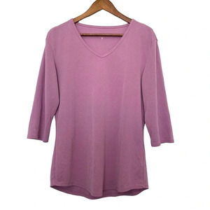 Segments 3/4 Sleeve Tencel Modal Blend Top Size Large